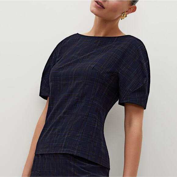 M.M. Lafleur The Eudora Top Plaid size 16 - Picture 3 of 7